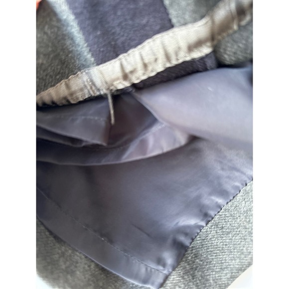 J.Crew // Number 2 Gray & Blue Wool Color-block Pencil Skirt, Size 6 - Picture 4 of 7
